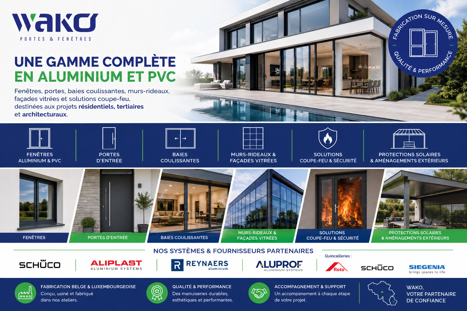 Nos menuiseries aluminium et PVC